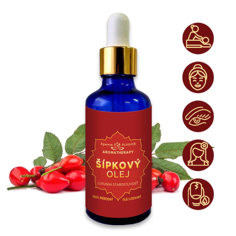 Šípkový olej – Luxusná starostlivosť 100% prírodný olej lisovaný 50 ml