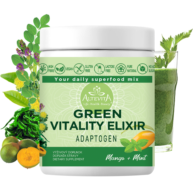 GREEN VITALITY ELIXÍR MANGO a MÄTA 300g
