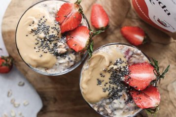 Jahodové overnight oats