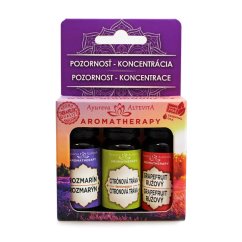 Set olejov Pozornosť a Koncentrácia 1ks + darček